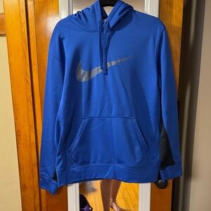 Nike Royal Blue Hoodie with Metallic Logo